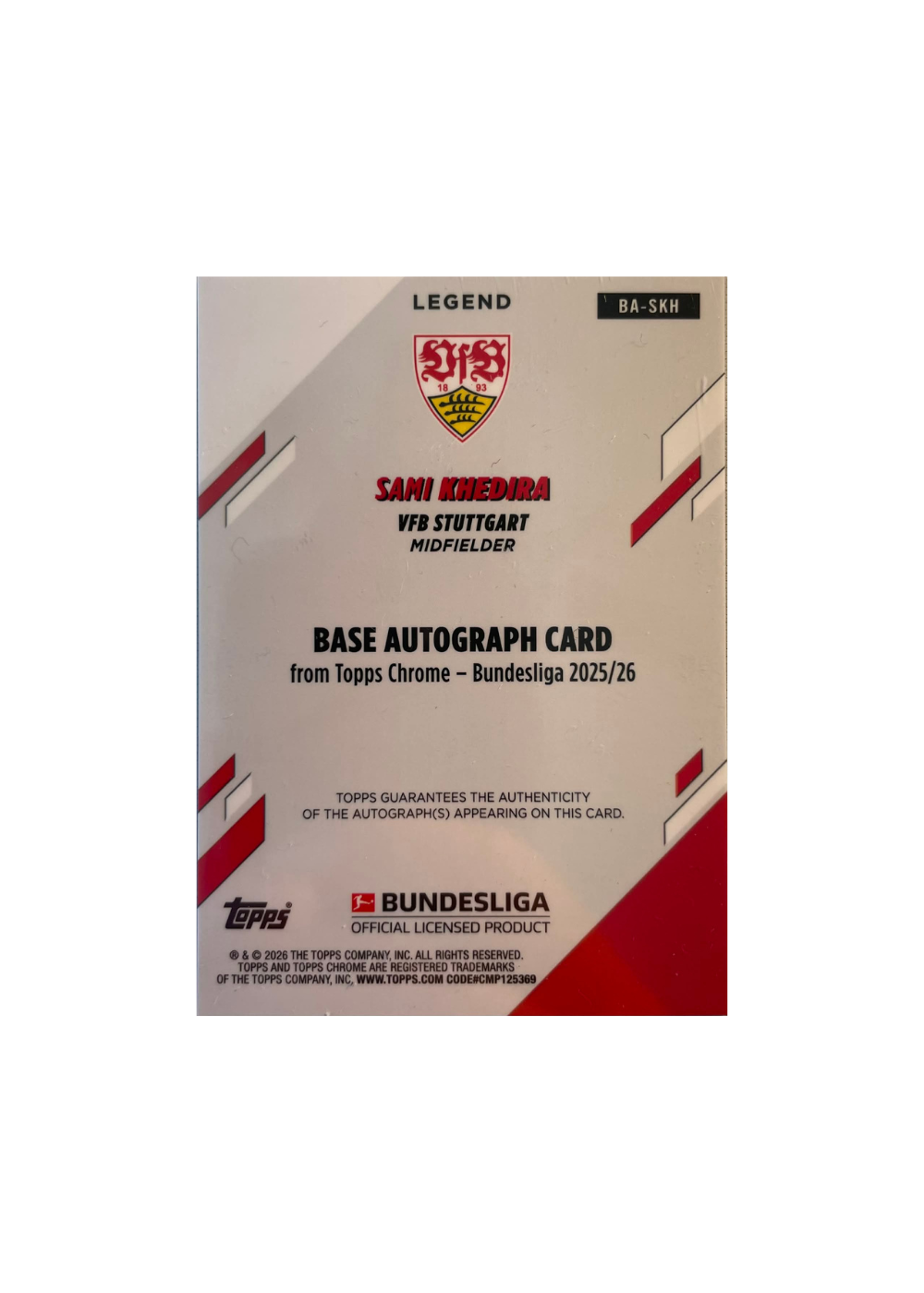 2025-26 Topps Chrome Bundesliga - Sami Khedira Black Geometric Auto /10