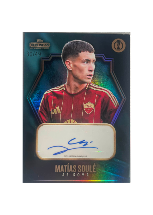 2024-25 Topps Fabrizio Romano Here We Go - Matias Soule Auto /49