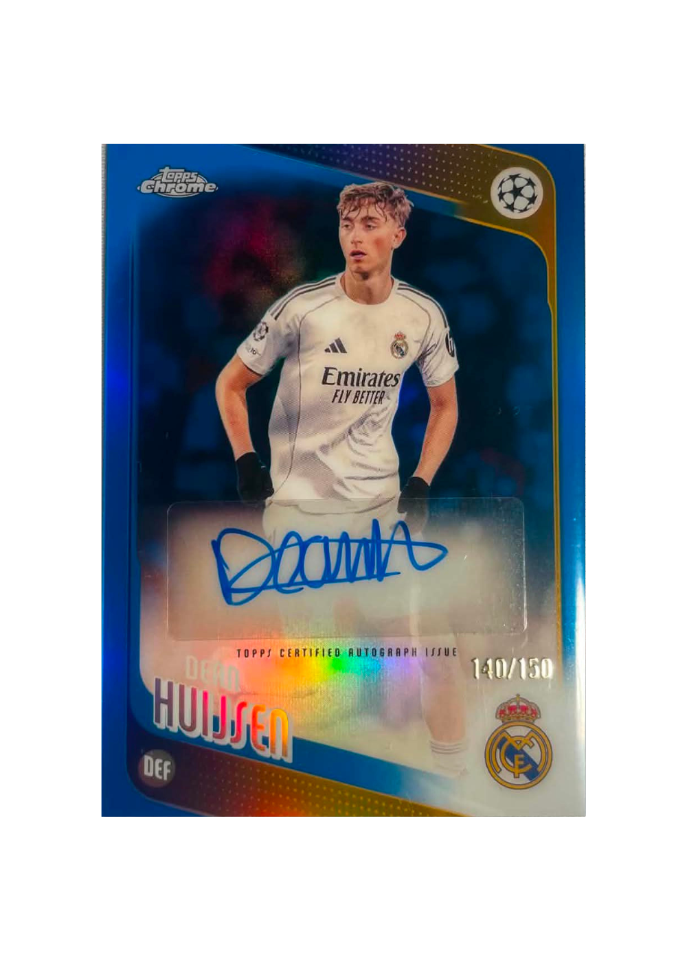 2025-26 Topps Chrome UEFA Club Competitions - Dean Huijsen Auto /150